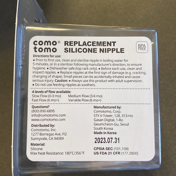 NIB Como Tomo Slow flow nipples x2 - Picture 2 of 3